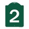 Signmission Designer Series Sign-Sign W/ Number 2, Green & White Aluminum Sign, 18" x 24", GW-1824-22897 A-DES-GW-1824-22897 - alternate 1